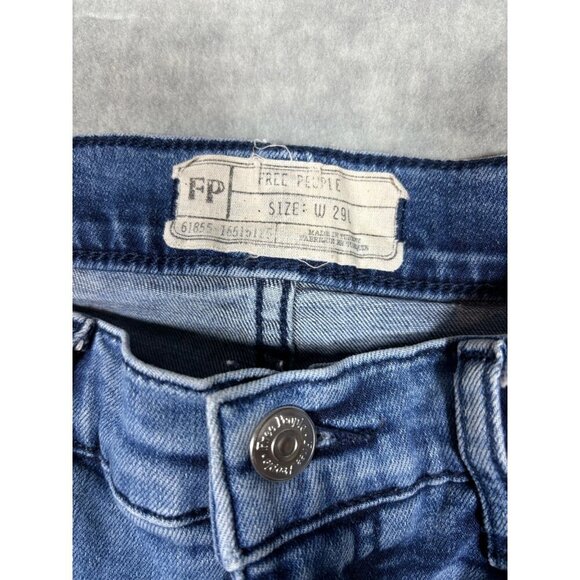 Free People Women's Distressed Skinny Jeans Sz 29 Casual - Picture 2 of 5